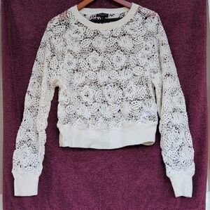 Rag & Bone Aleah Crochet Top in ivory